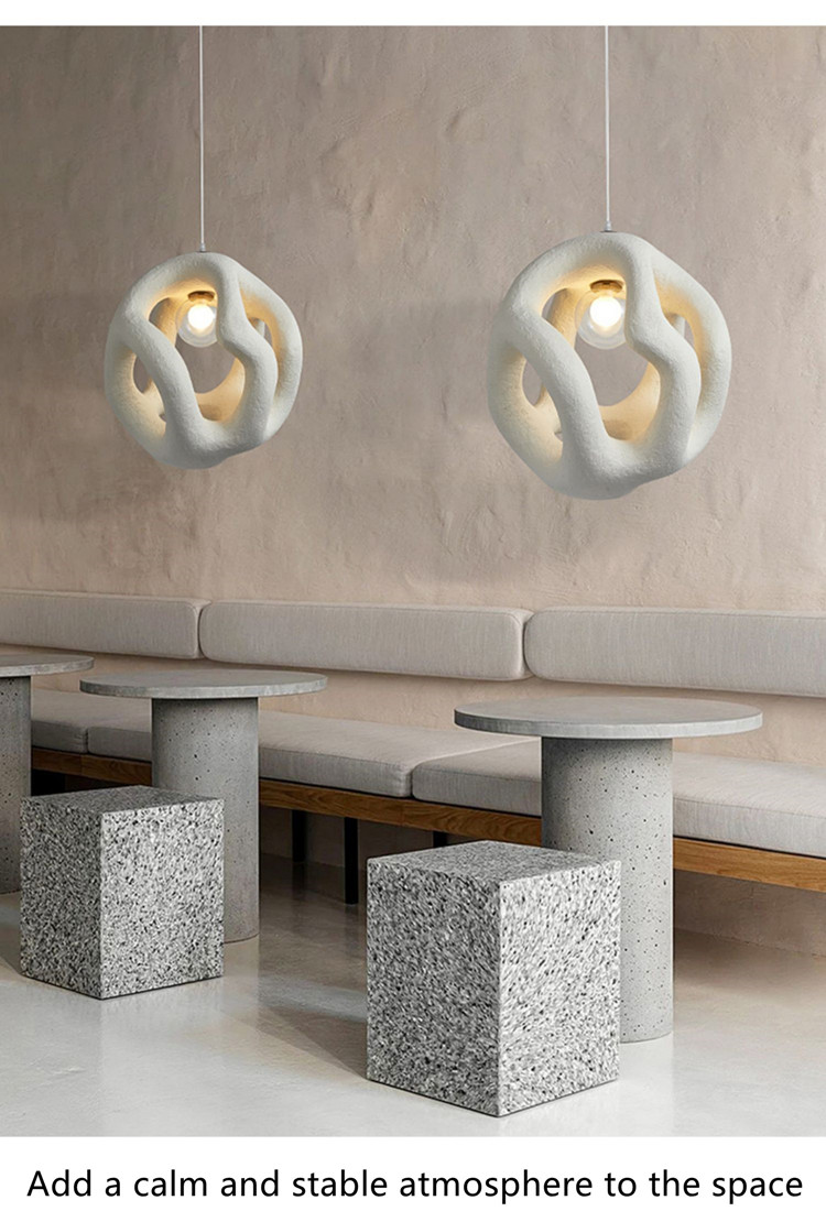 Nordic Handmade Wabi Sabi Restaurant LED Chandelier Japan Style Indoor Black Loft Hanging Light(WH-VP-172)
