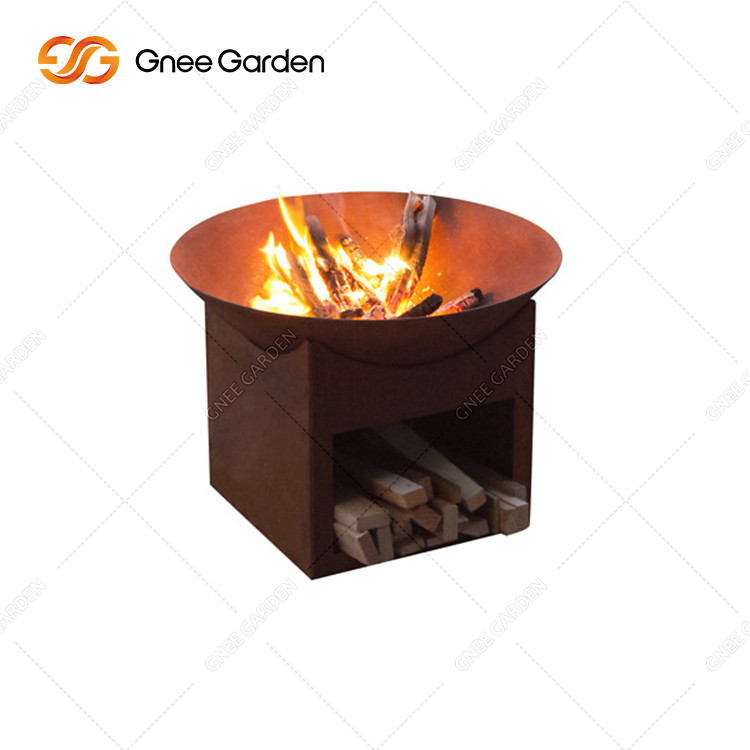 Outdoor Portable Stainless Steel Fireplace Factory Patio Firepit Camping Metal Iron Wood Bbq Fire Pit Water Bowl
