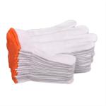 OEM Supported 10 Gauge Knitted White Cotton Latex Rubber Gloves for Hand