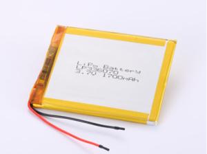 Quality Chemical Composition Lithium Polymer Battery LP336070 3.7V 1700MAH with Overdischarge Protection and High Discharge Rate wholesale