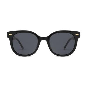 Quality Chic Round Acetate Sunglasses Interchangeable Lenses UV Hand Crafted Eyewear wholesale