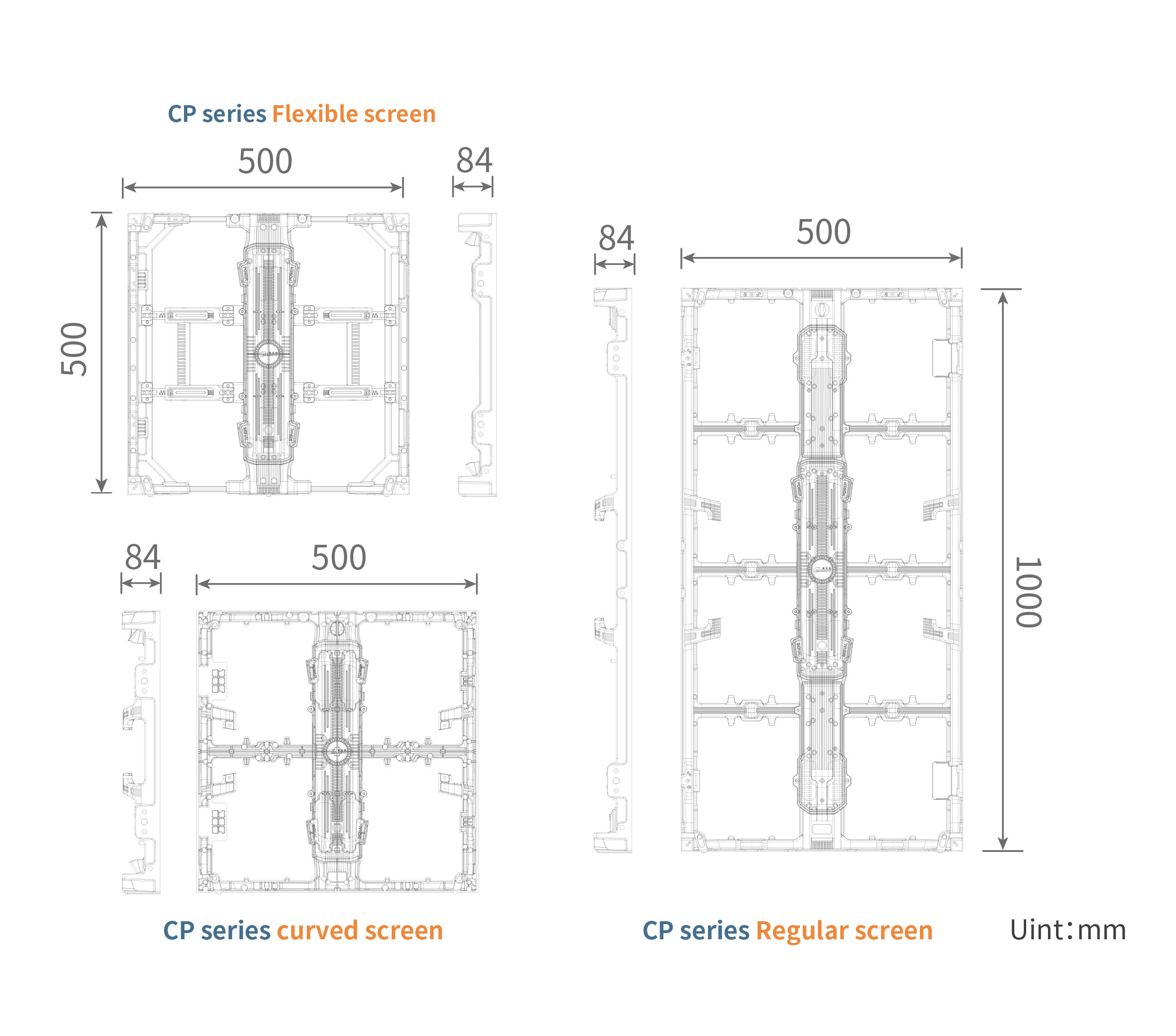 Detachable Module And Power Control Box P2.6/2.98/3.91 CP Series Outdoor LED Video Wall Can Be Opened With A Twist