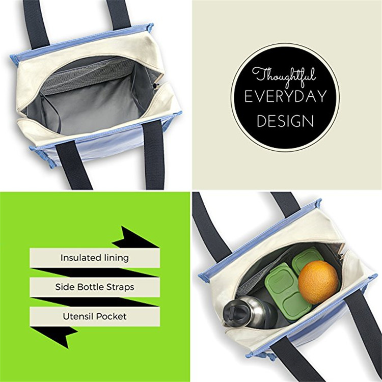Large Capacity 6 Can Cooler Utensile Pocket Tote Handy Shoulder Strap Convenient