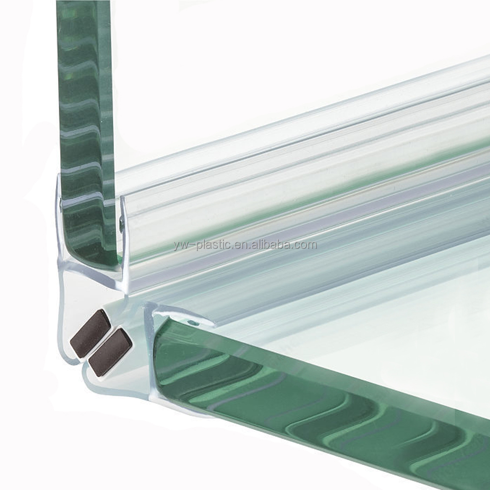 Shower Enclosure with Magnet Screen Door Seal Strip and Customized PVC Frameless Glass Door