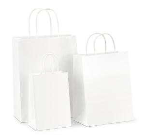 Quality 40gsm 15x21x8cm Kraft Paper Shopping Bag Custom Printed Logo With Handles 130g wholesale