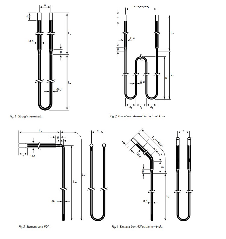 Molybdenum Disilicide Electric Heating Element Straight U W Type Mosi2 Heater For Furnace