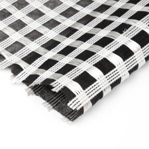 Quality Composite Biaxial Fiberglass Geogrid With Nonwoven Geotextile For Soil Reinfocement/Road Construction Material Geocompos wholesale