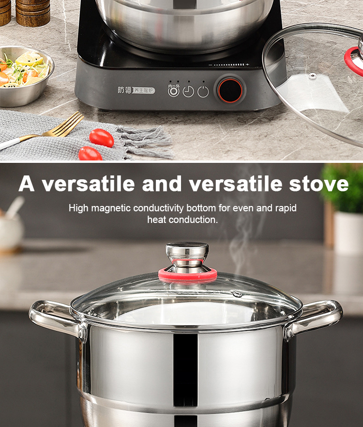 Factory Direct Sale Kitchen 8 Pcs Cooking Pots Cookware Sets Stainless Steel Soup Pot Set Cooking Pot Sets