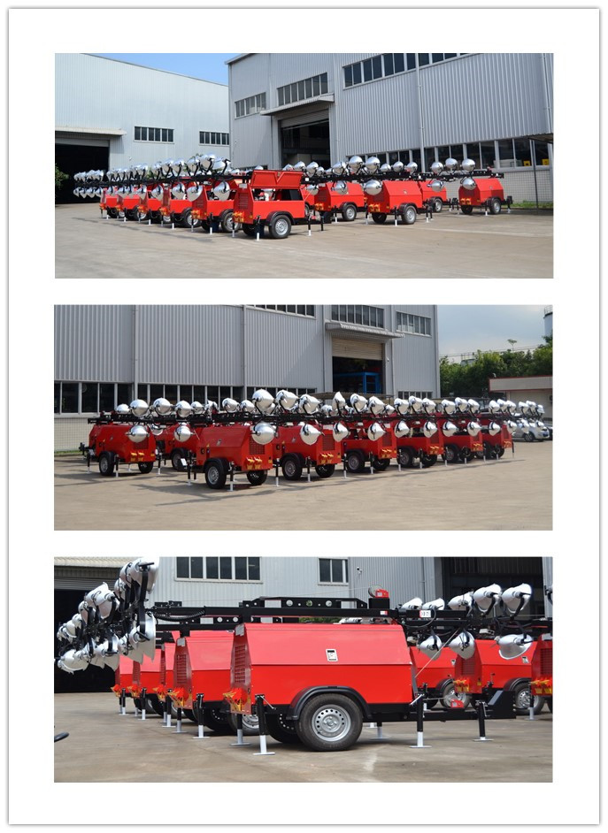 220v 5m Doosan Diesel Generator Light Tower Led 4x350w