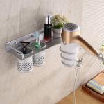 Bathroom Shelf Organizer Storage Rack SUS304 Stainless Steel Hair Dryer Storage