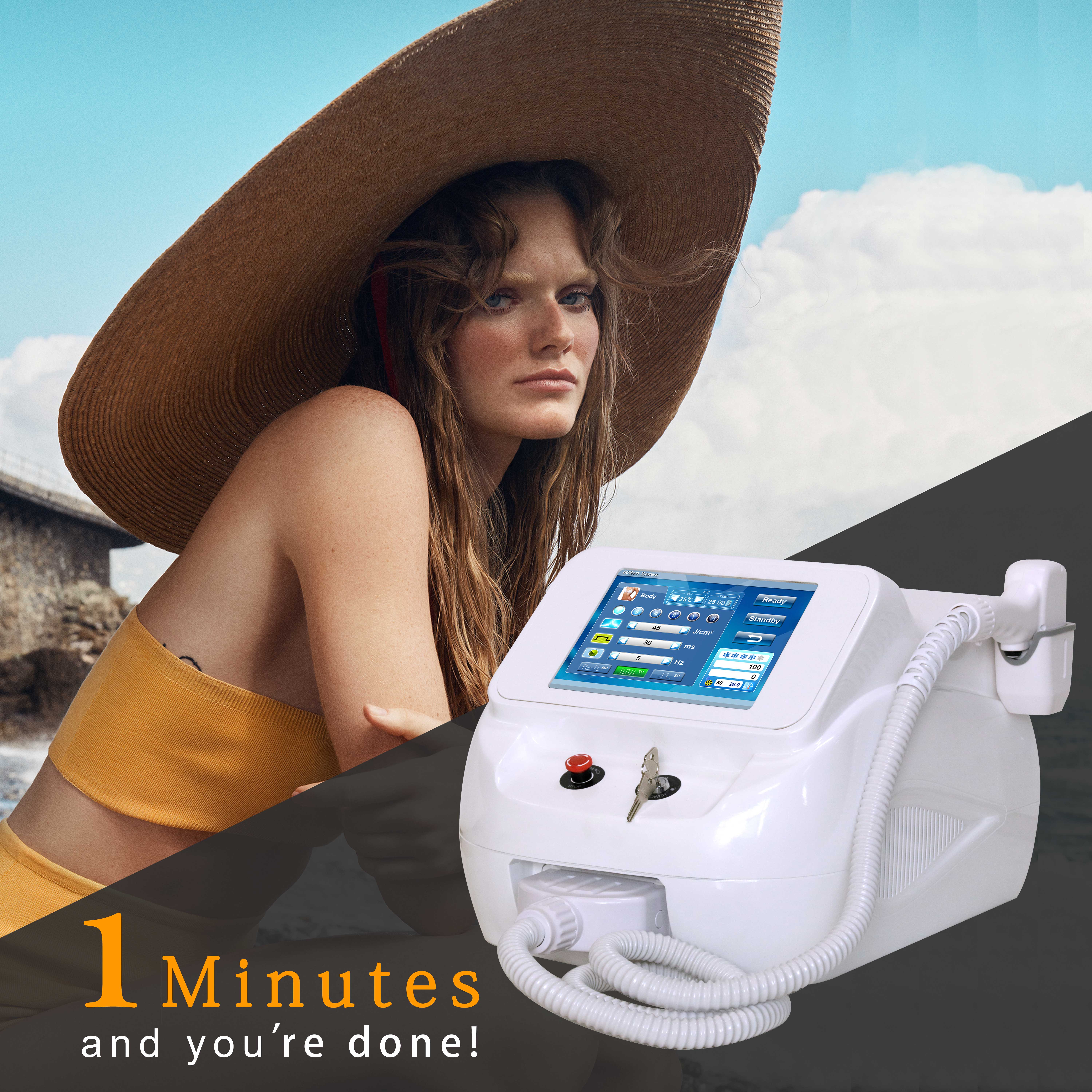 Laser Type 808 Laser diode KM300D 3 wave 755 808 1064nm diode laser hair removal machine