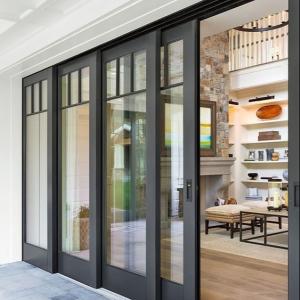 Quality White Commercial Aluminum Sliding Doors Office Three Track Corner wholesale