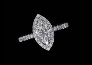 Quality White Diamond Engagement Ring Lab Diamond Jewelry Custom Marquise Cut Shape classic solitaire wholesale