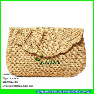 Quality LUDA summer straw handbag crochet straw raffia clutch bags wholesale