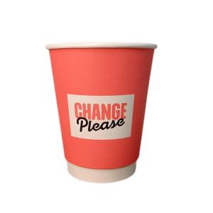 Quality Customizable 8oz Double Wall Cups Flexo Printing Food Grade Recyclable wholesale
