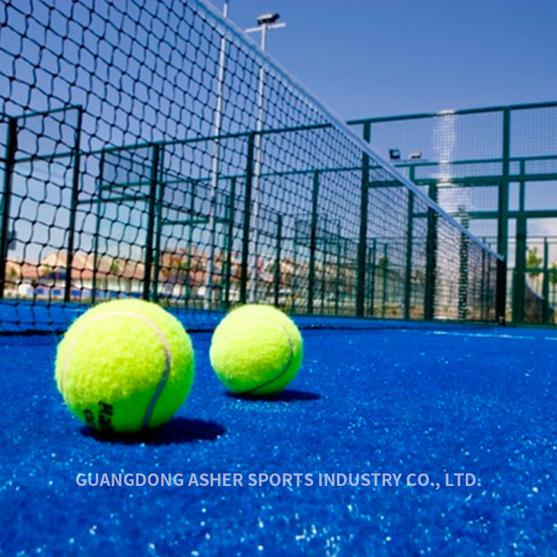 PE Material Standard Padel Court Area , Padel Court Surface With fake Grass