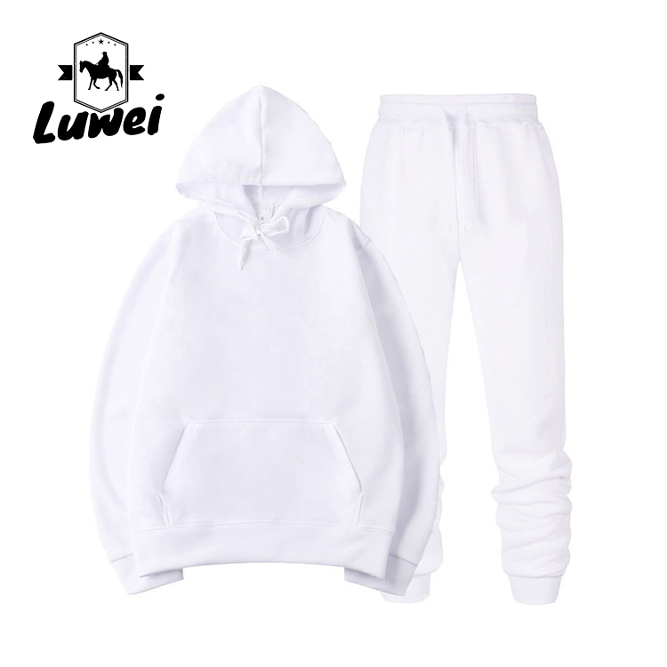 Custom Felpe Con Cappuccio Bluzy Bulk Premium Blank Oversized Cut And Sew Heavy Sweatpants And Hoodie Set