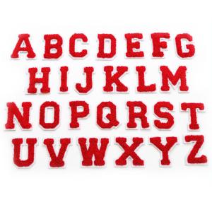 Quality 26 Letters Glitter Iron On Patches Adhesive For College Uniform​ wholesale
