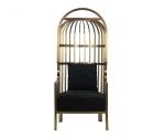 Luxury Indoor Modern Chairs Gold / Sliver Color Birdcage Chair