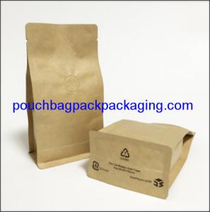 Quality Block bottom stand up pouch, coffee bag, 95x55x185mm, 150 microns wholesale