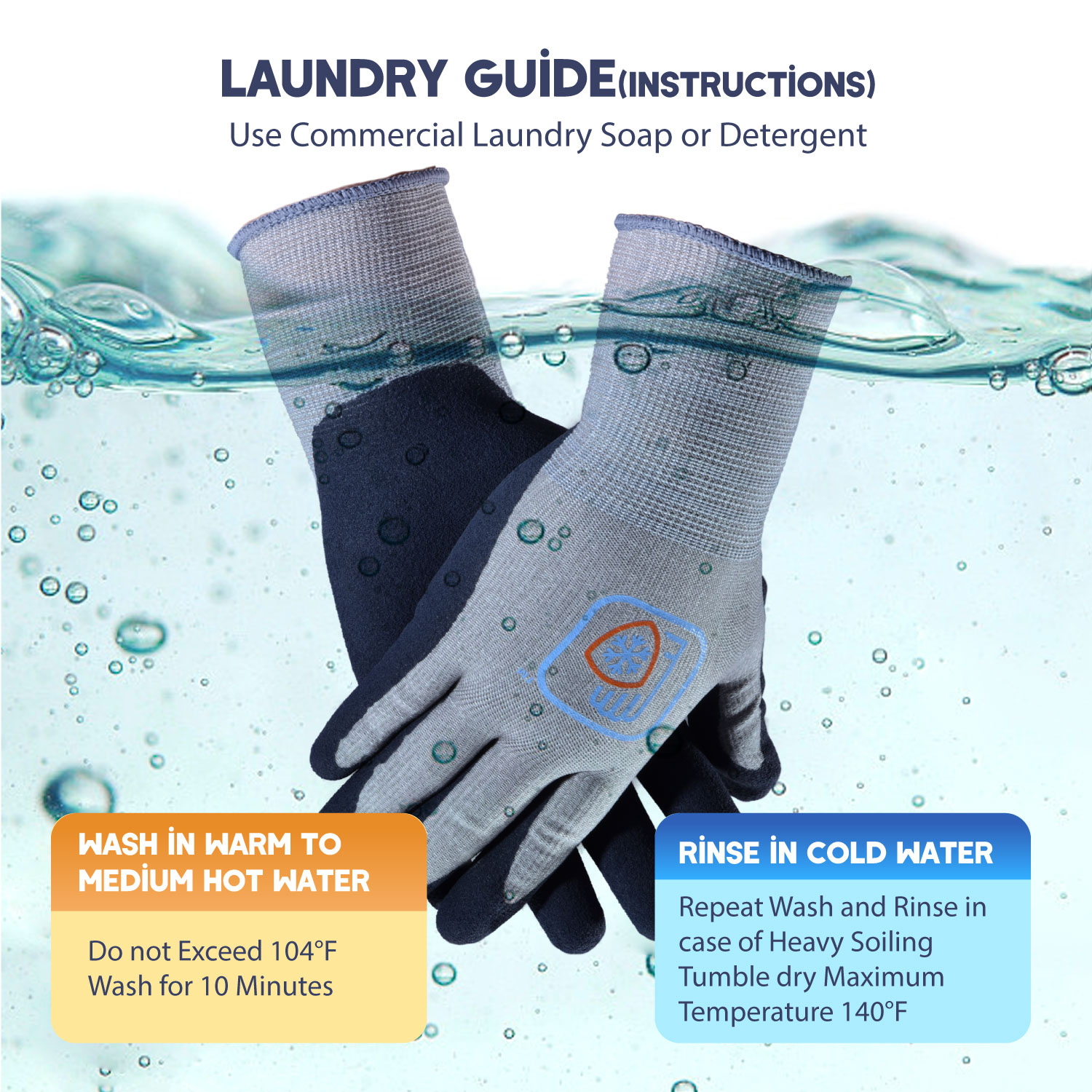Non Slip Power Grip Thermal Latex Coated Gloves Rubber Palm Coated Cotton Hand Gloves 3 Pairs