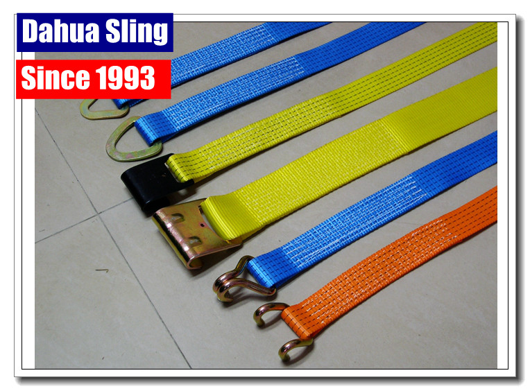 Wide Ladder Tie Down Straps , Ratchet Cargo Straps Webbing Heat Resistance
