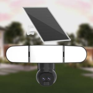 Quality Outdoor 2K 4G LTE Security Camera Dual Lens Wide View 2 Way Talk Solar PTZ Camera wholesale
