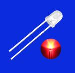 4mm LED Light Diode 620nm - 630nm Red Color 1000mcd - 2000mcd Clear Lens Round