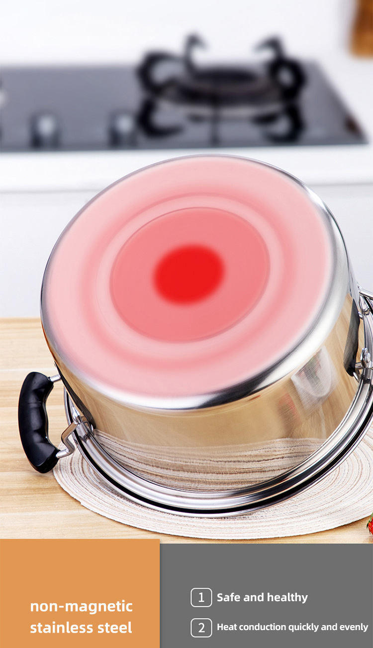 Best Sale Cooking Soup Pot Kitchen Stainless Steel Soup & Stock Pot With Visual Pot Lid
