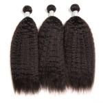Brazilian Virgin Hair Kinky Straight Human Hair Weave Bundles Deals Coarse Yaki