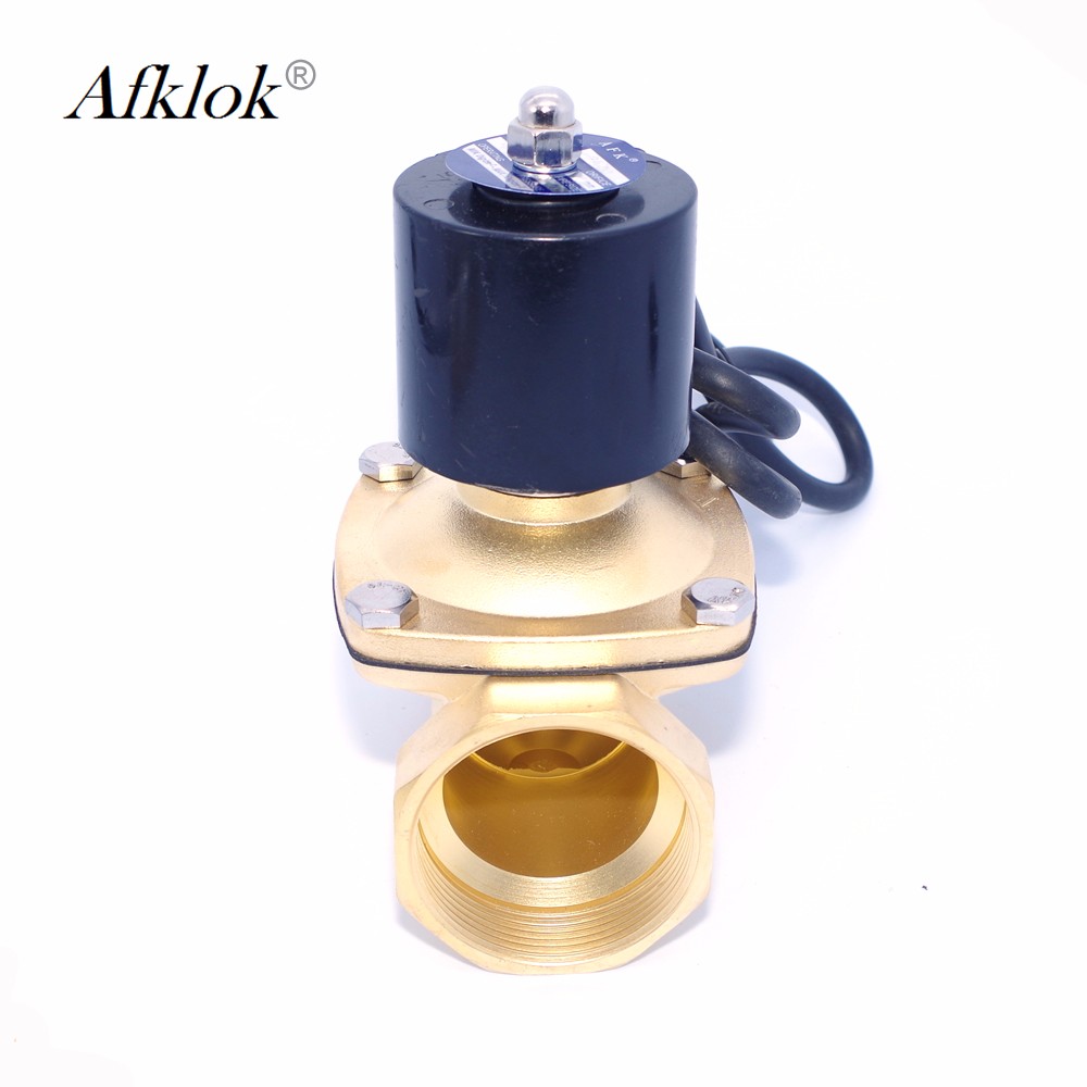 Normally Closed Brass 2 inch Underwater Solenoid Valve for Water 1Mpa
