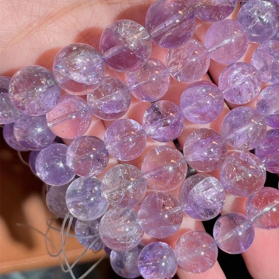 Crystal Bead Bracelet For Men Women Health Protection Soul Gift Natural Purple Stone Beads Agate Beads Energy Crystal Healing Power Gemstone For