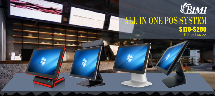 15.6 Inch LCD Main Display Bimi Windows USB WIFI POS Machine with Capactive Touch