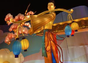 Quality Keel Interactive Characters Decorated Fabric Chinese Lanterns In Street Festival wholesale