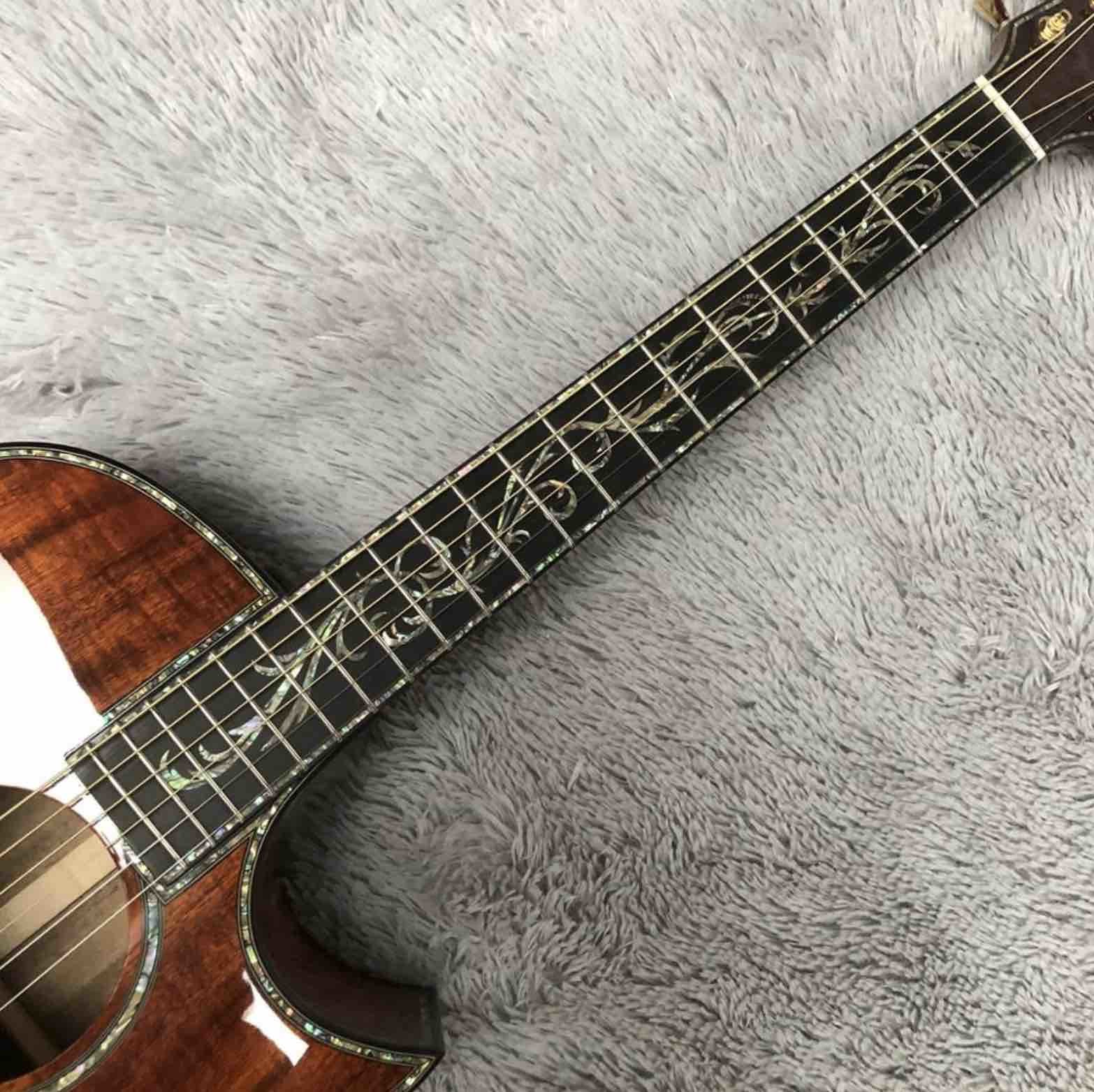 41 inch Solid KOA Top PS14 Acoustic Guitar Cocobolo Back Sides Real abalone Ebony Fingerboard TY Acoustic Guitar