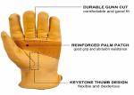 Construction Leather Safety Gloves , Split Leather Work Gloves S - 2XL