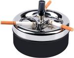 Round Push Down Smokeless Cigarette Ashtray with Spinning Tray