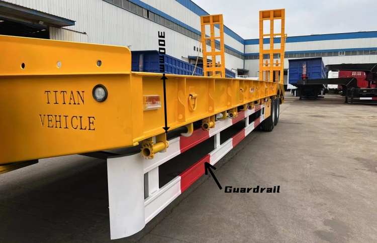 2 Axle 40 Feet Heavy Load Semi Low Bed Trailer for Sale in Congo