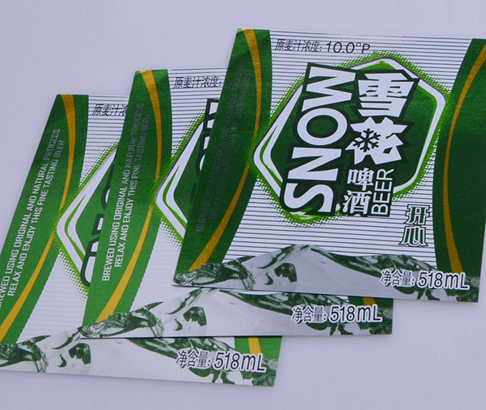 Custom full color printed self adhesive paper beer bottle label set