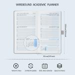 Light Pink Wirebound Hardcover Academic Planner With Hourly Schedule