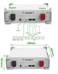 Solar Storage Battery 51.2V 100Ah Diy Kit boxes 5kwh 48V Lifepo4 Battery Case