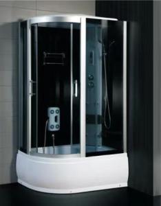 Quality ABS Panel 4mm Glass Steam Shower Room With White Bezel Sliding Doors wholesale
