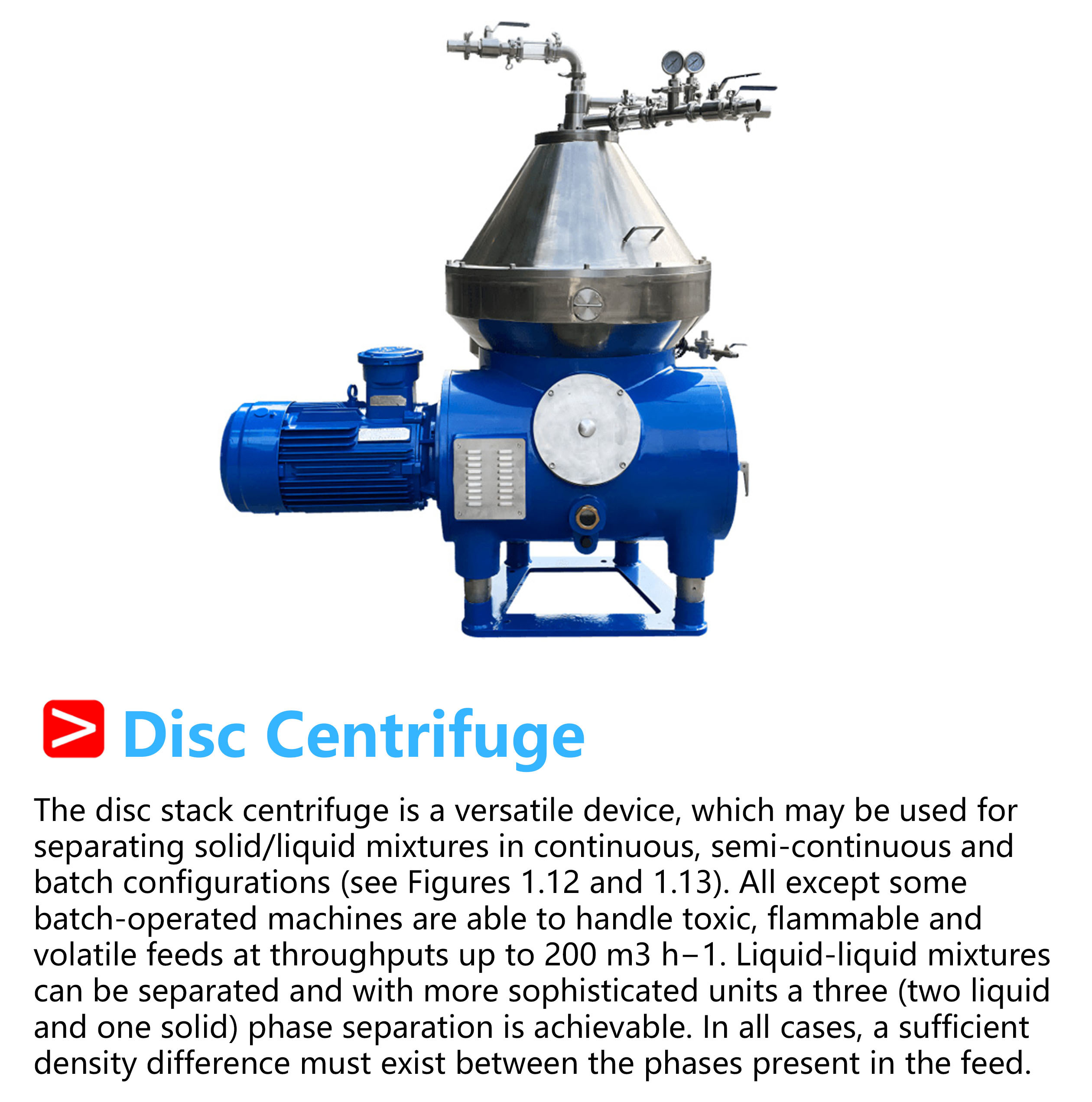 High Speed industrial conical disc centrifuge disc bowl centrifuge application