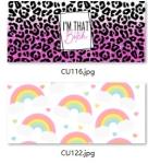 ISO9001 UV Varnish UVDTF Cup Wraps DTF Tumbler Wraps 16oz