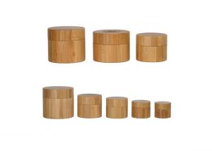 Quality 10g - 100g Bamboo Cream Jar Lotion Bottle For Cosmetic Packaging wholesale