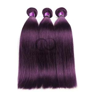 Quality Purple Straight Remy Human Hair Bundles Sew In Weave Bundles Brazilian Bundle Deals wholesale