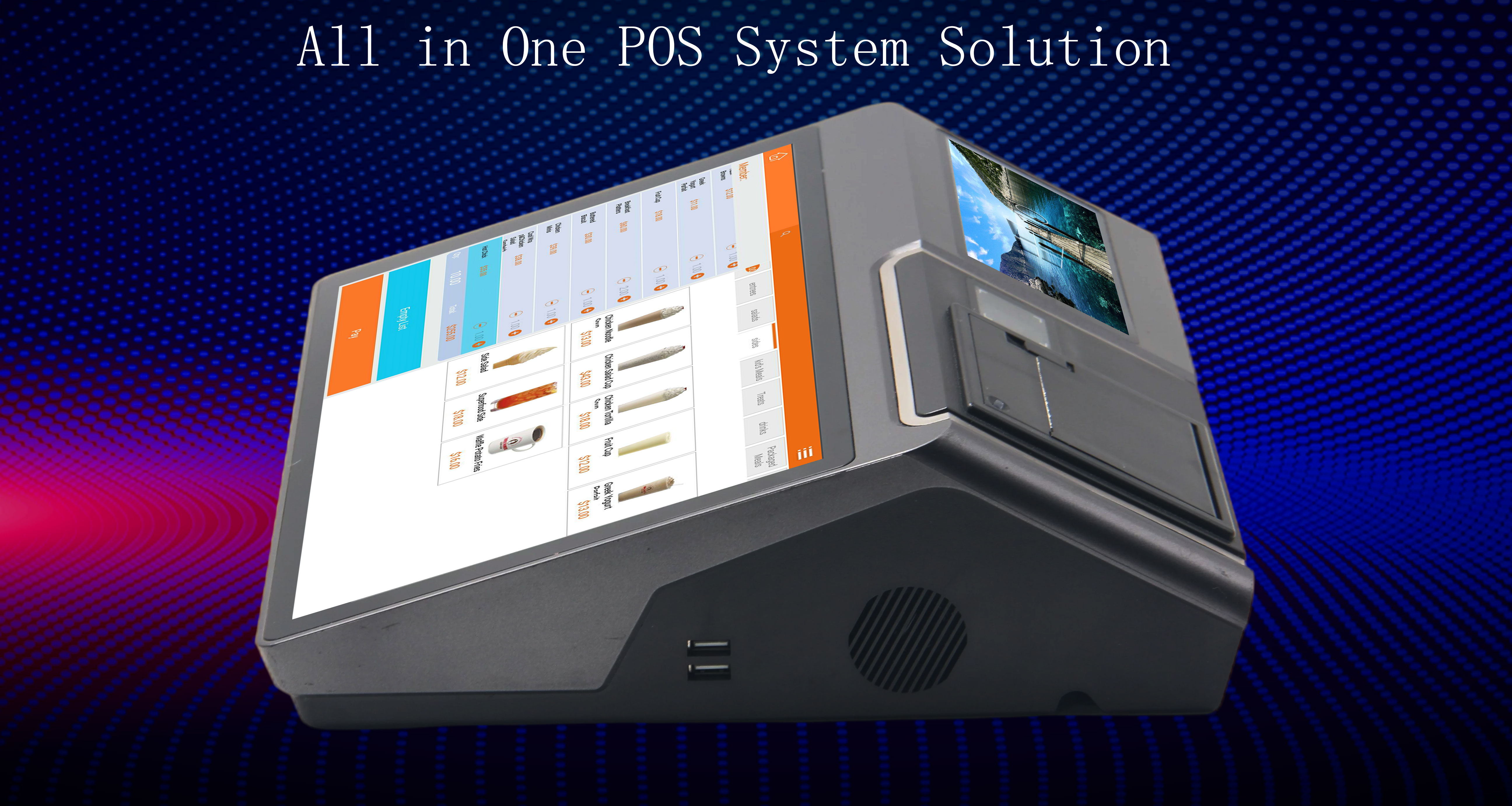 11.6 inch Android POS with Built-in Thermal Printer and 720P Full HD Customer Display