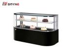 D Shape Cake Display Cabinet Digital Temperature Controller Curved Glass Cake