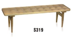 Quality America style solid wood 3 seater bench furniture wholesale