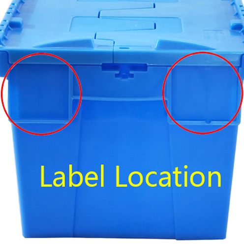 Nestable Crate Attached Lid Container Plastic Storage Stackable 600*400*315mm Pp Heavy Duty